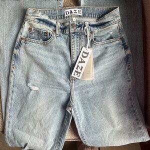 Daze Women's Classic Light Blue Straight Leg Jeans